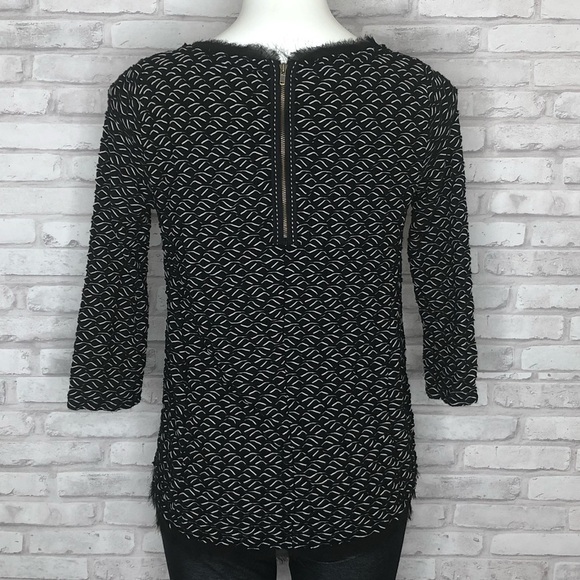 Anthropology Postmark black and white top, medium - Picture 6 of 7